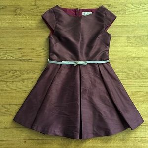 Maria Casero Fit and Flare Plum Colored Dress in Girls Size 8.